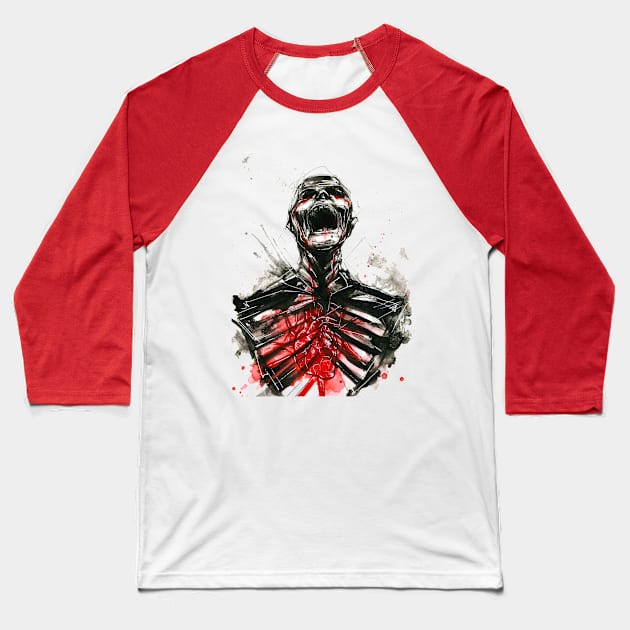 Zombie heart Baseball T-Shirt by Psyca